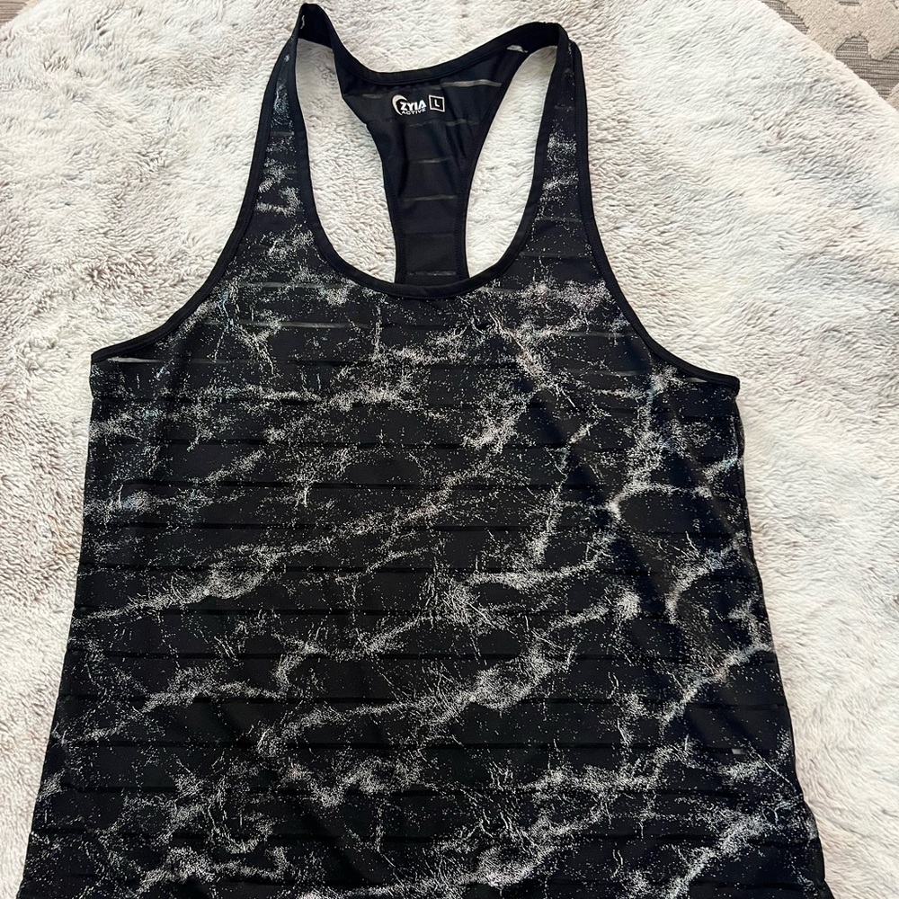 ZYIA black shimmer tank top